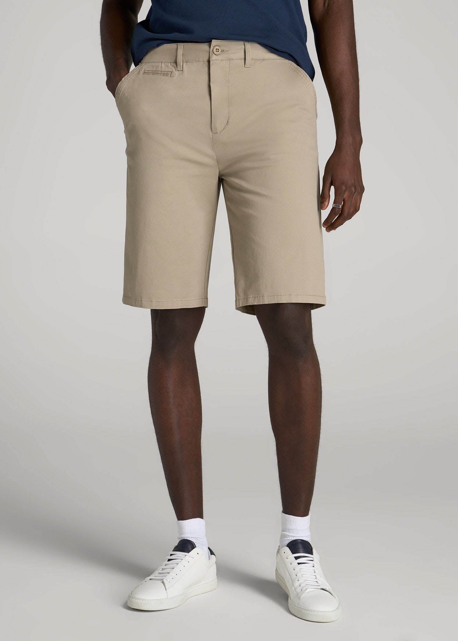 American Tall Outlet | Chino Shorts for Tall Men in Desert Khaki