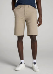 American Tall Outlet | Chino Shorts for Tall Men in Desert Khaki