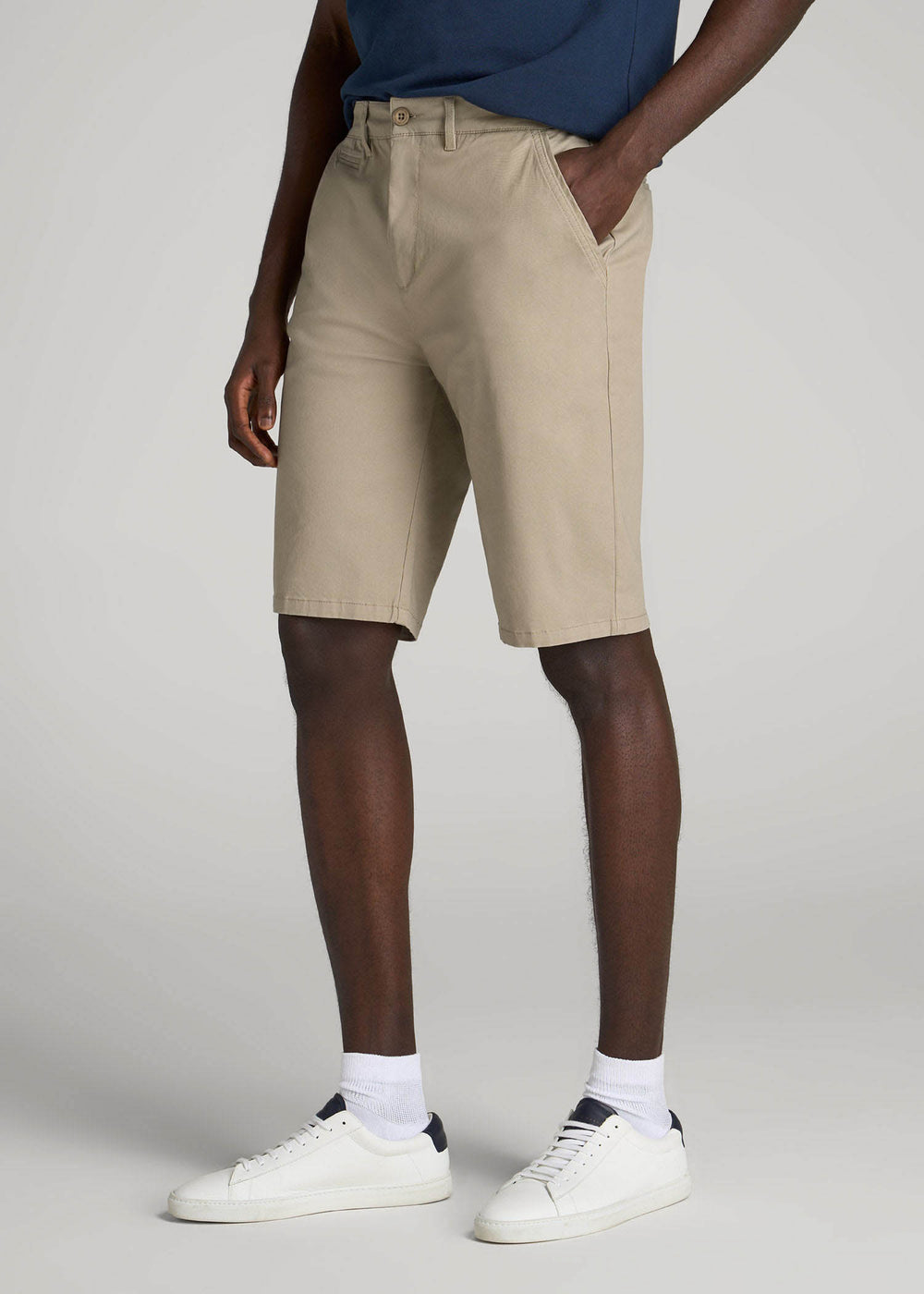 American Tall Outlet | Chino Shorts for Tall Men in Desert Khaki