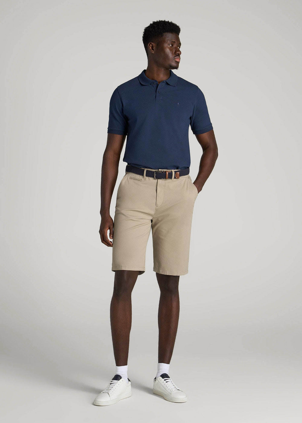 American Tall Outlet | Chino Shorts for Tall Men in Desert Khaki