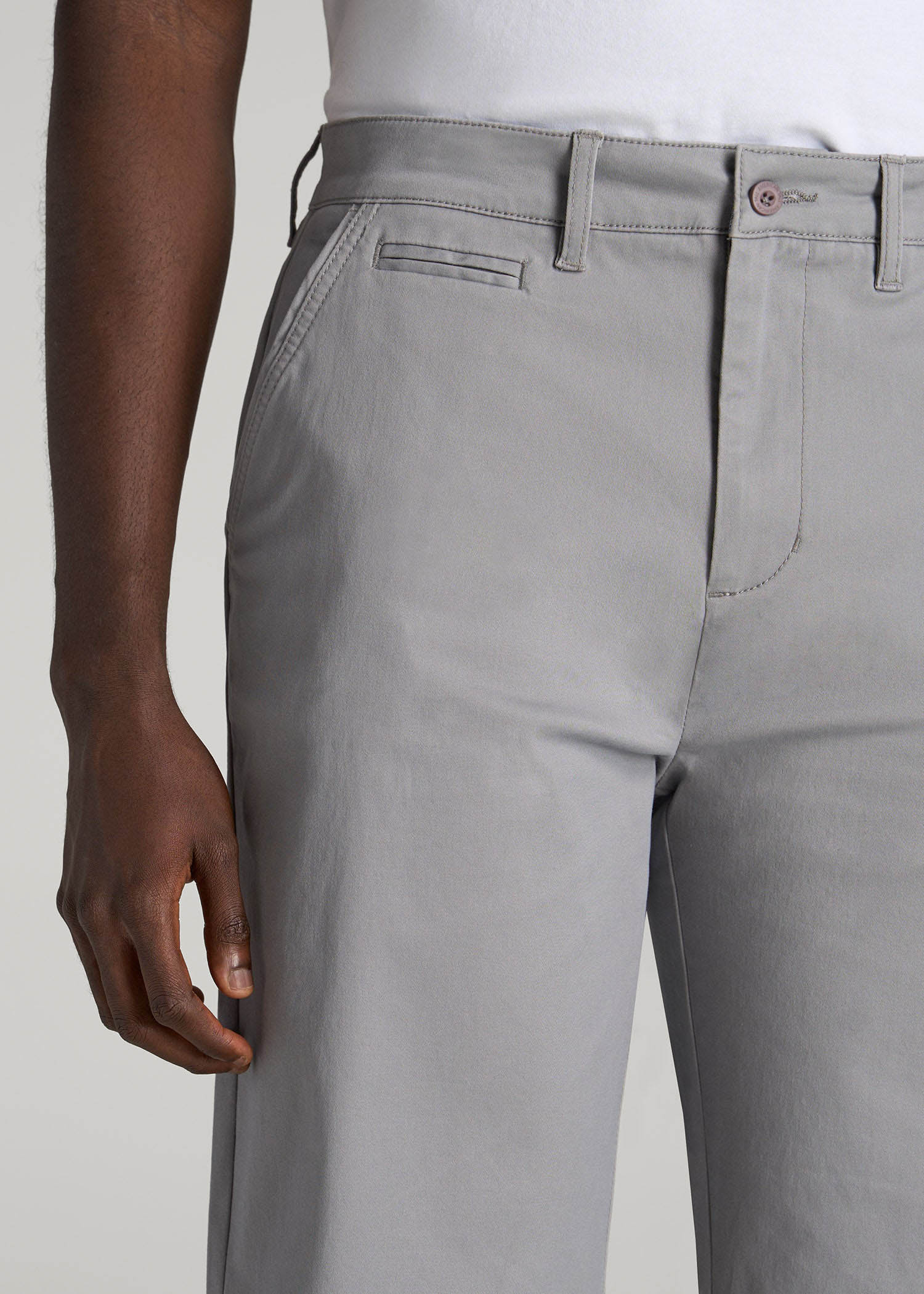 American Tall Online Shop | Chino Shorts for Tall Men in Pebble Grey
