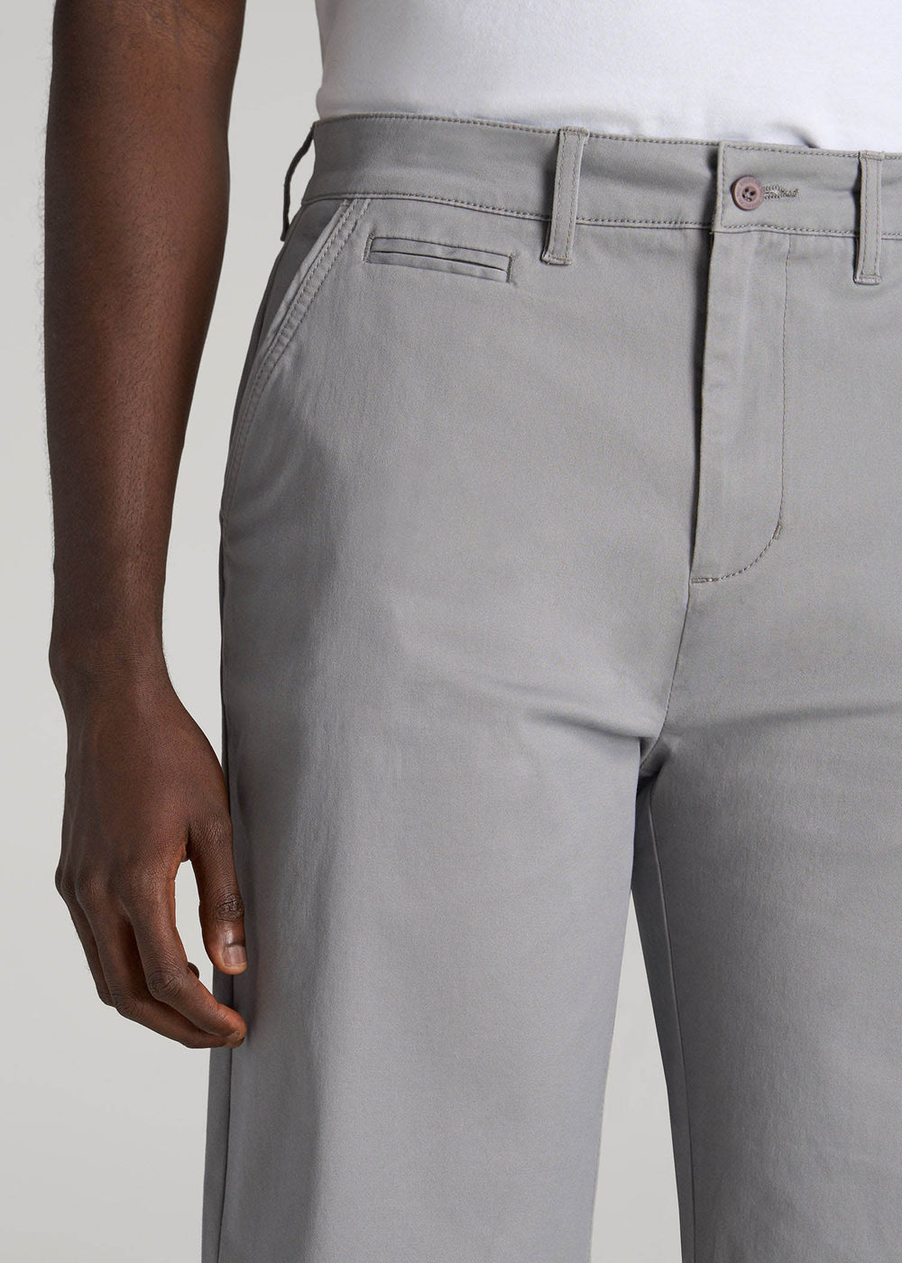 American Tall Online Shop | Chino Shorts for Tall Men in Pebble Grey