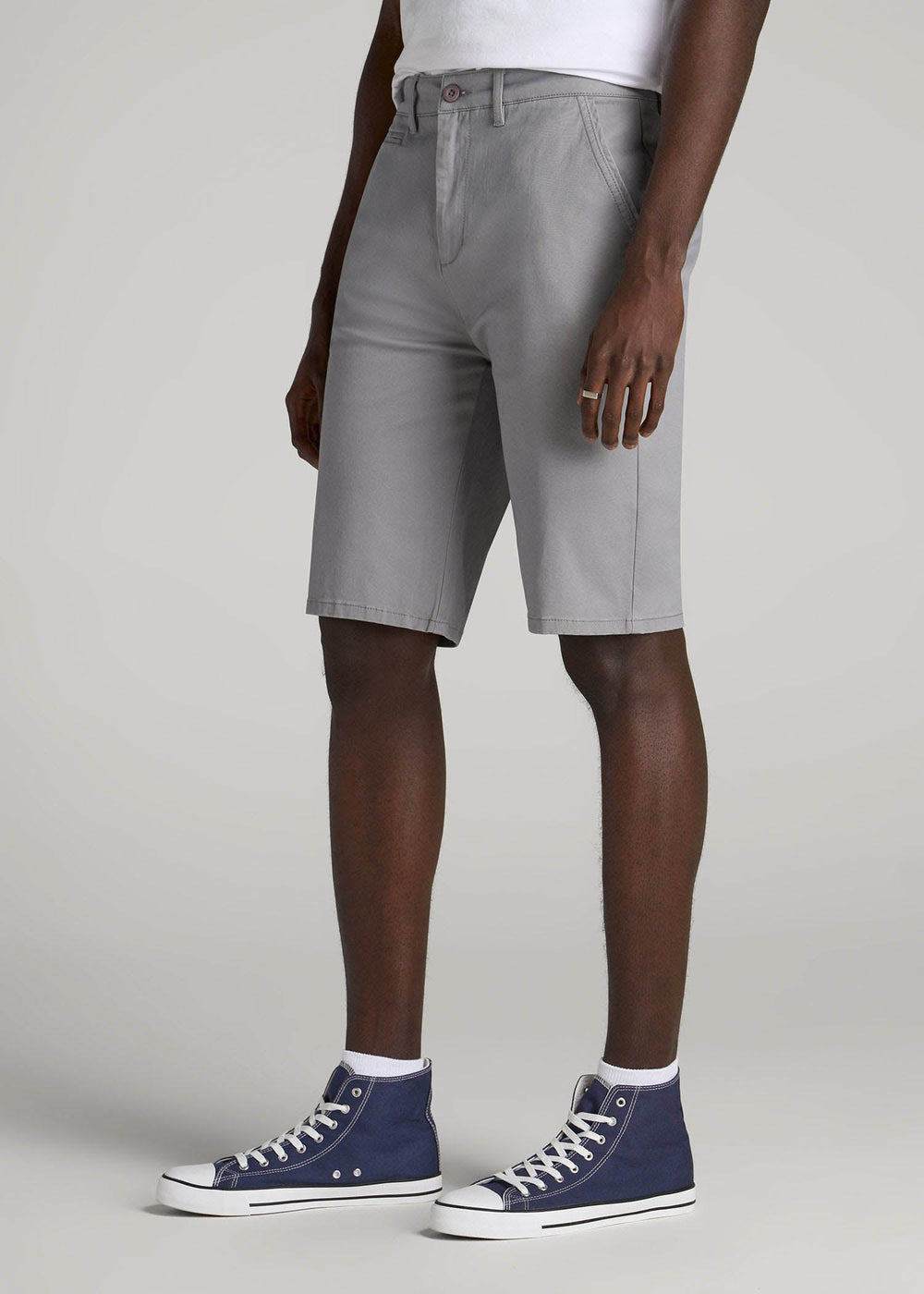 American Tall Online Shop | Chino Shorts for Tall Men in Pebble Grey