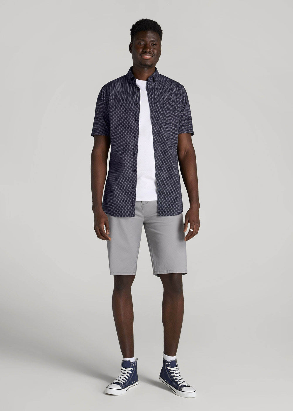 American Tall Online Shop | Chino Shorts for Tall Men in Pebble Grey