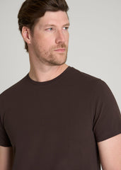 American Tall Discount | The Essential Modern Fit Crewneck Tee for Tall Men in Espresso