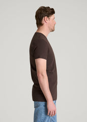 American Tall Discount | The Essential Modern Fit Crewneck Tee for Tall Men in Espresso