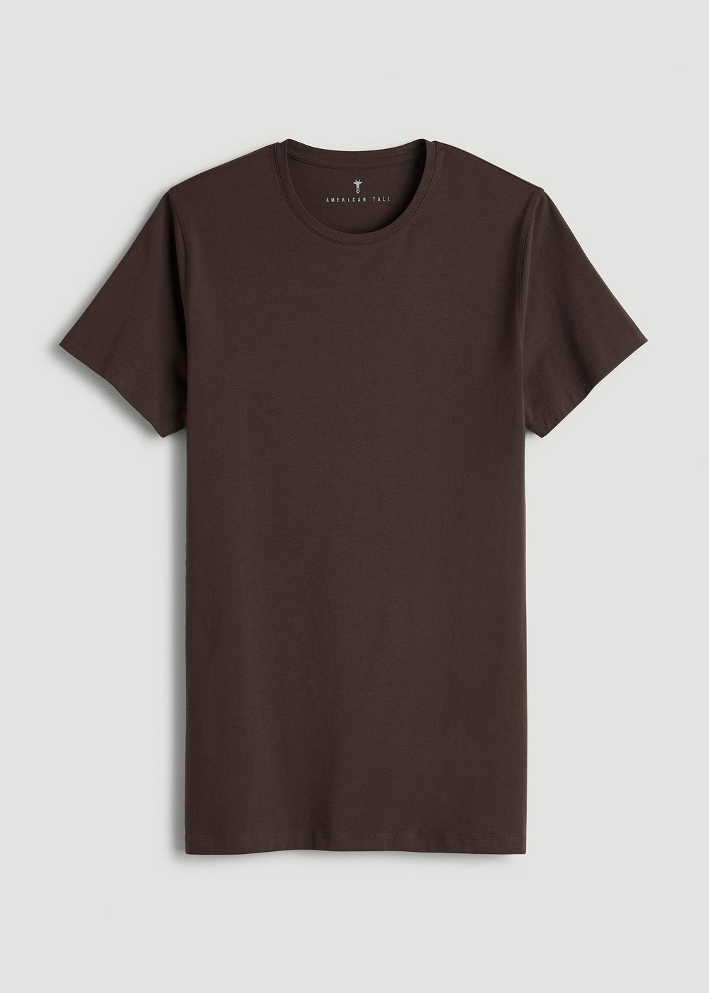 American Tall Discount | The Essential Modern Fit Crewneck Tee for Tall Men in Espresso