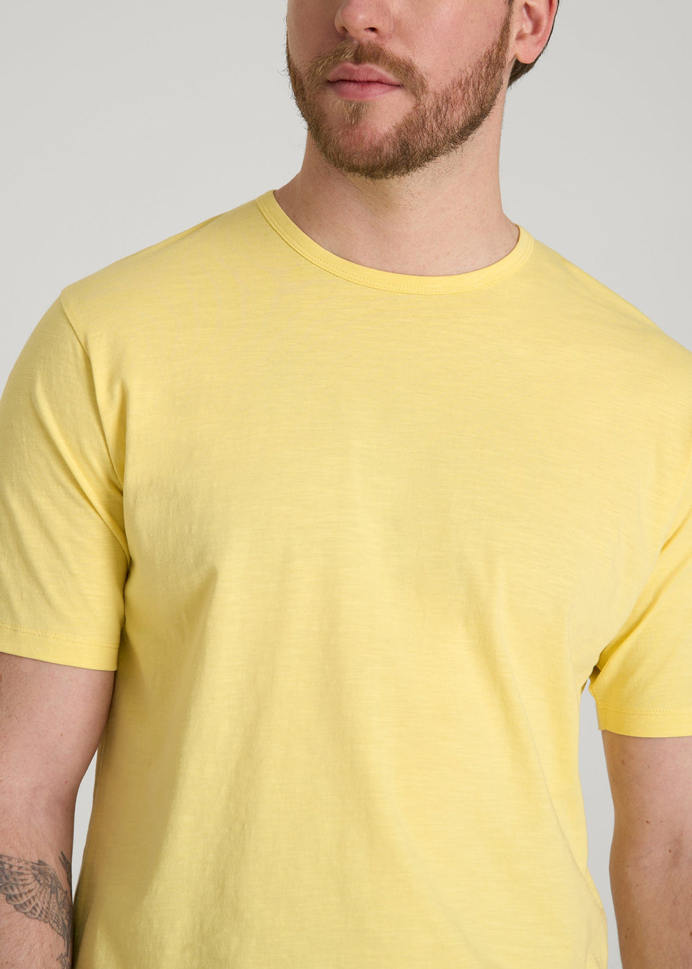American Tall Sale | REGULAR-FIT Slub Tee for Tall Men in Lemon Drop