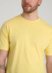 American Tall Sale | REGULAR-FIT Slub Tee for Tall Men in Lemon Drop