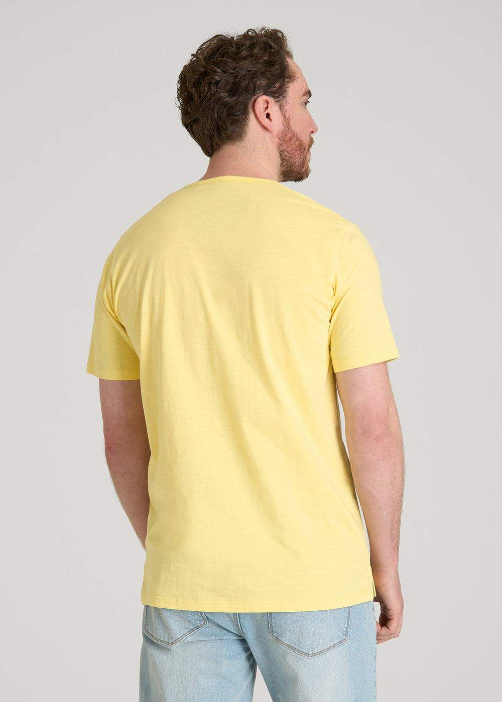 American Tall Sale | REGULAR-FIT Slub Tee for Tall Men in Lemon Drop