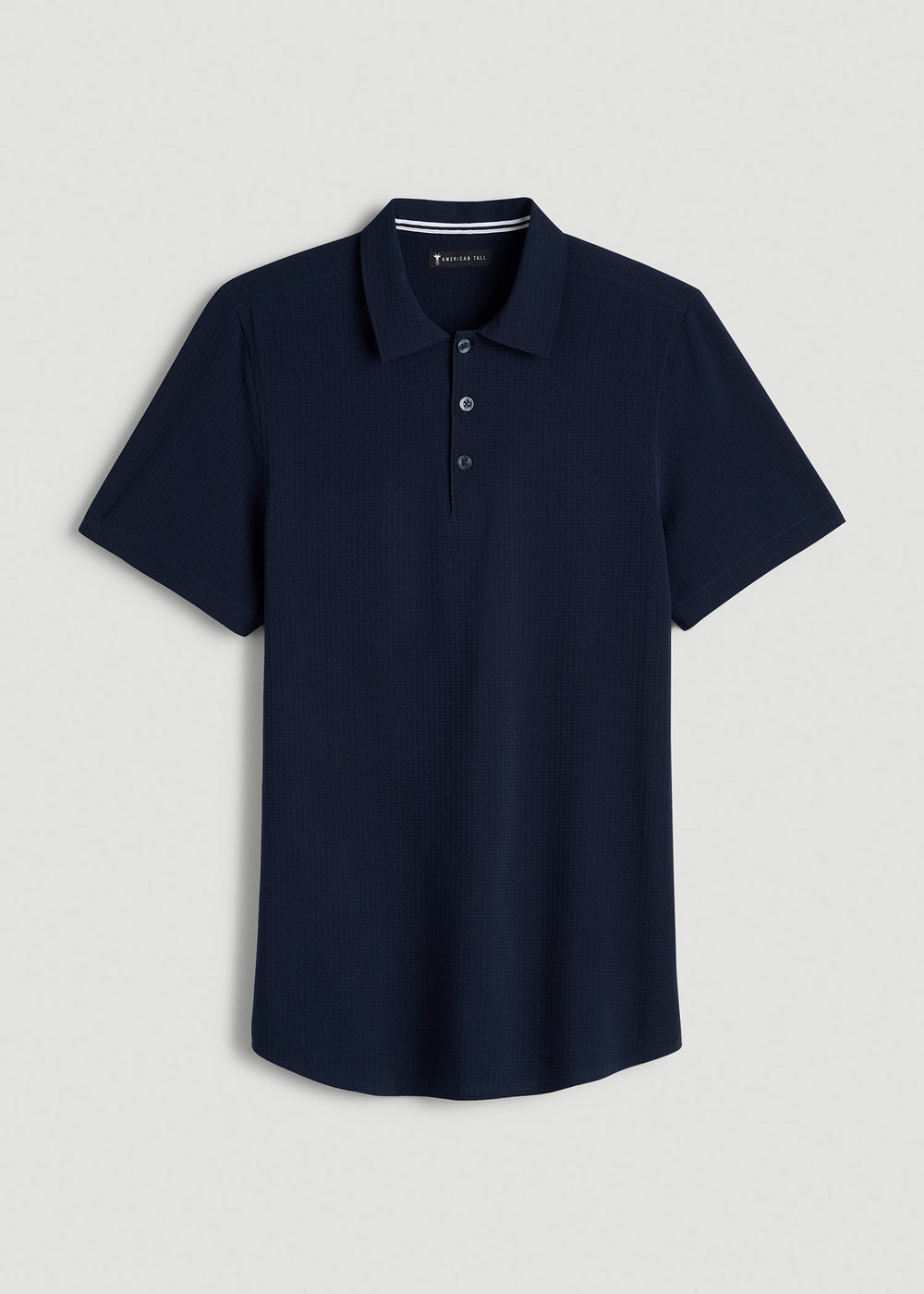 American Tall Outlet | Coastal Perforated Polo for Tall Men in Patriot Blue