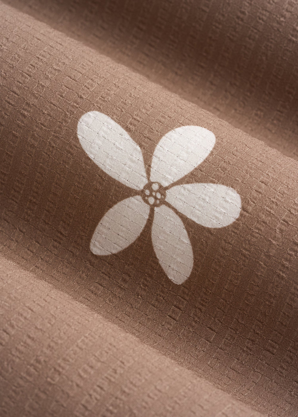 American Tall Online Shop | Coastal Perforated Button shirt for Tall Men in Warm Brown Floral