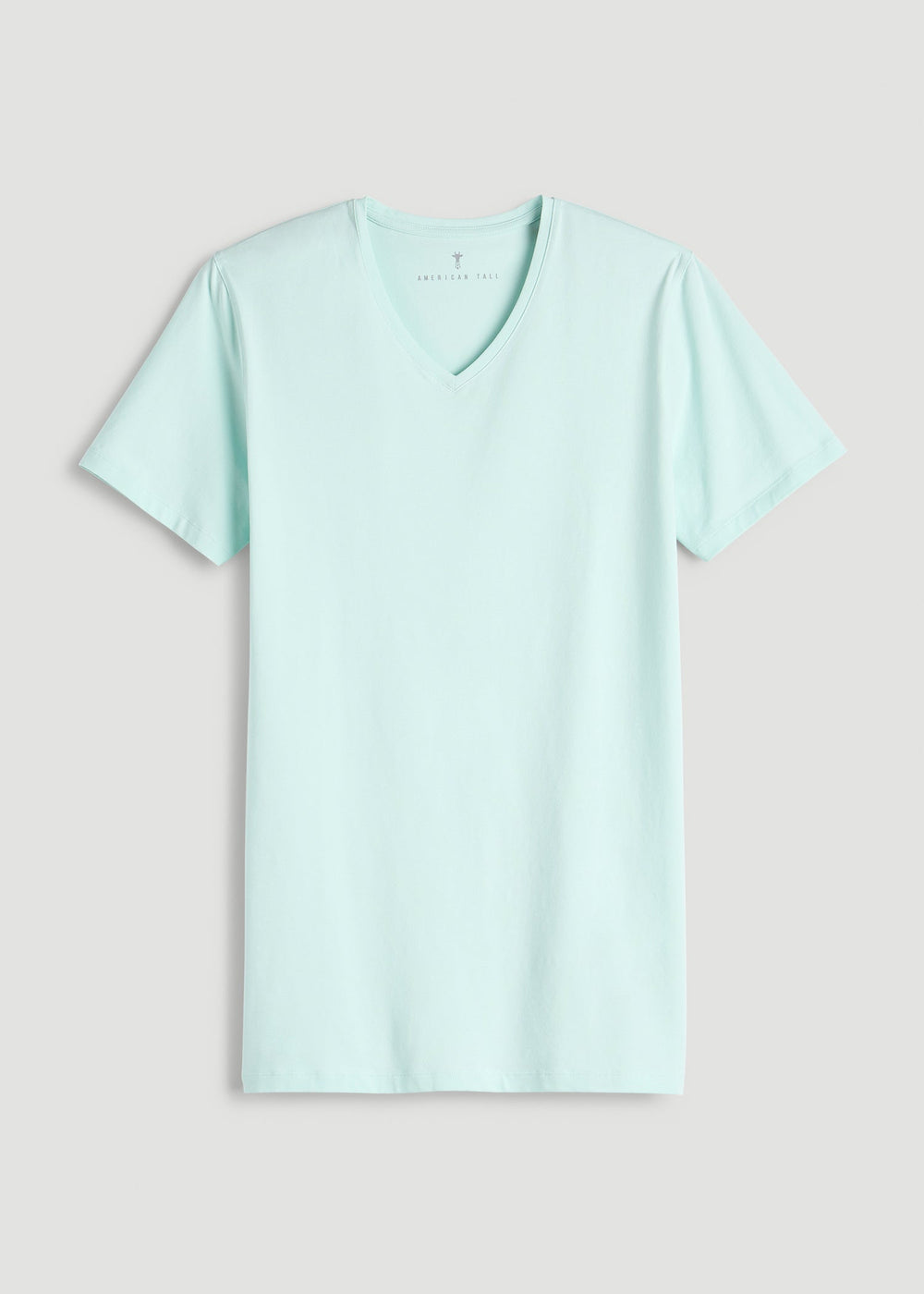 American Tall Discount | The Essential Slim Fit V-Neck Tee for Tall Men in Opal Blue
