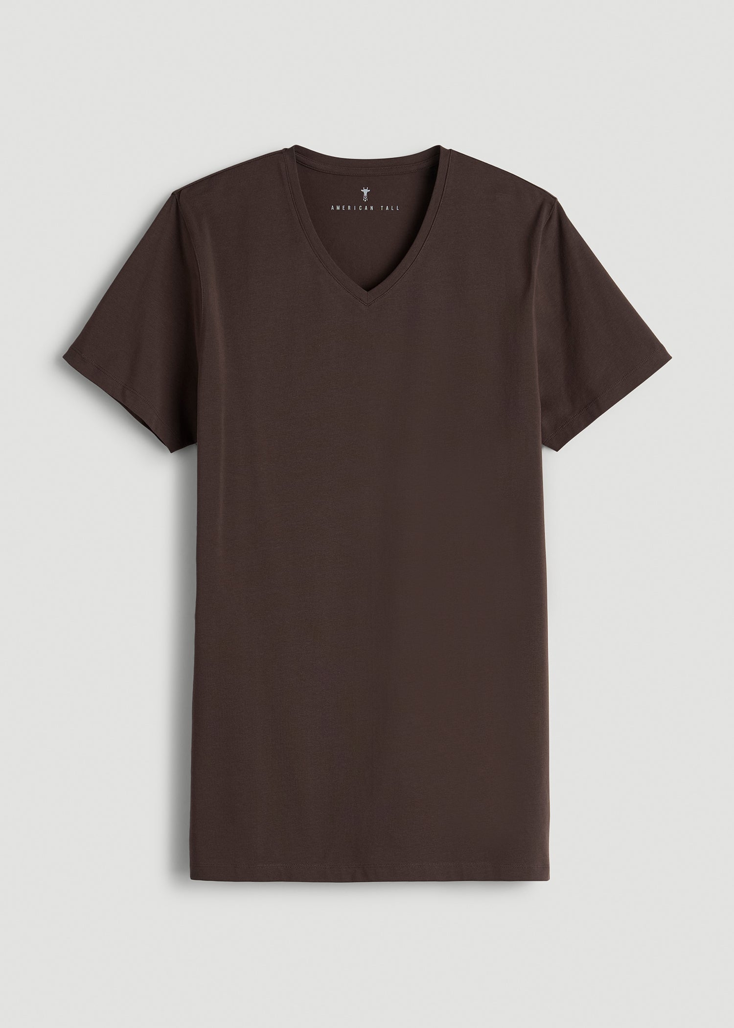 American Tall Online | The Essential Modern Fit V-Neck Tee for Tall Men in Espresso
