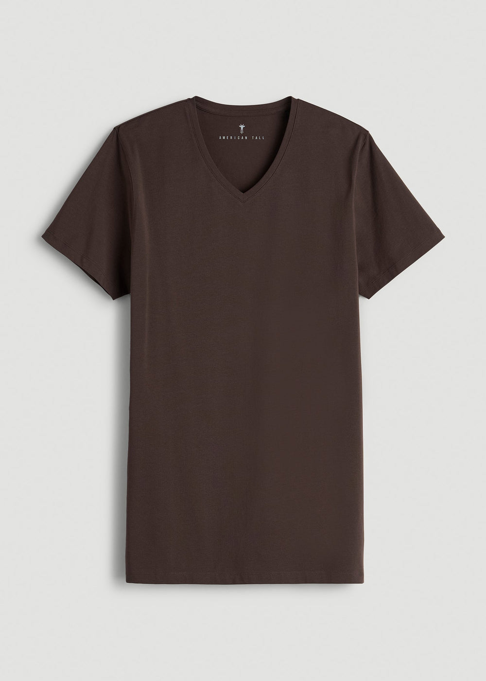 American Tall Online | The Essential Modern Fit V-Neck Tee for Tall Men in Espresso