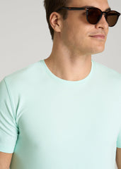 American Tall For Sale | The Essential Slim Fit Crewneck Tee for Tall Men in Opal Blue