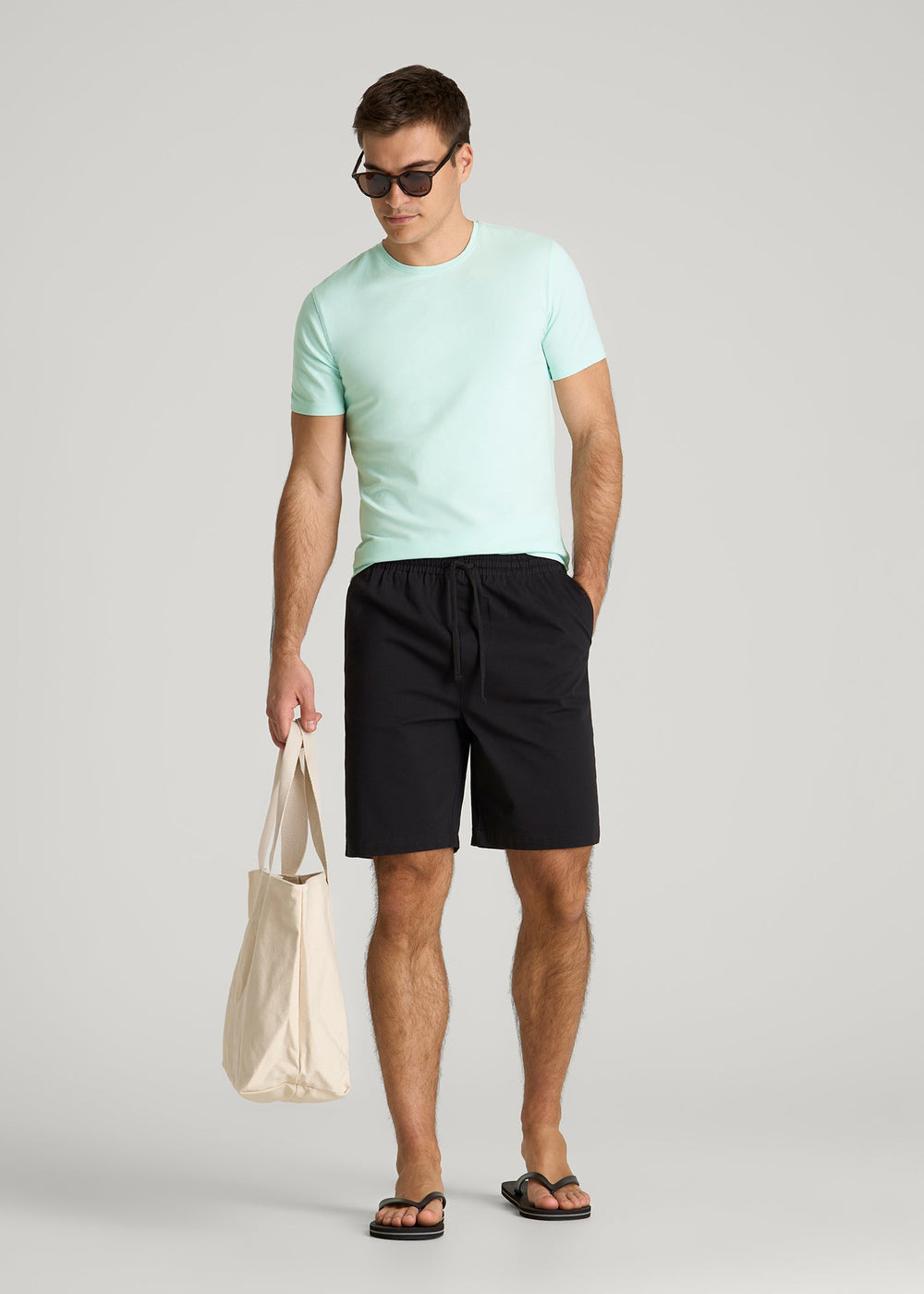 American Tall For Sale | The Essential Slim Fit Crewneck Tee for Tall Men in Opal Blue