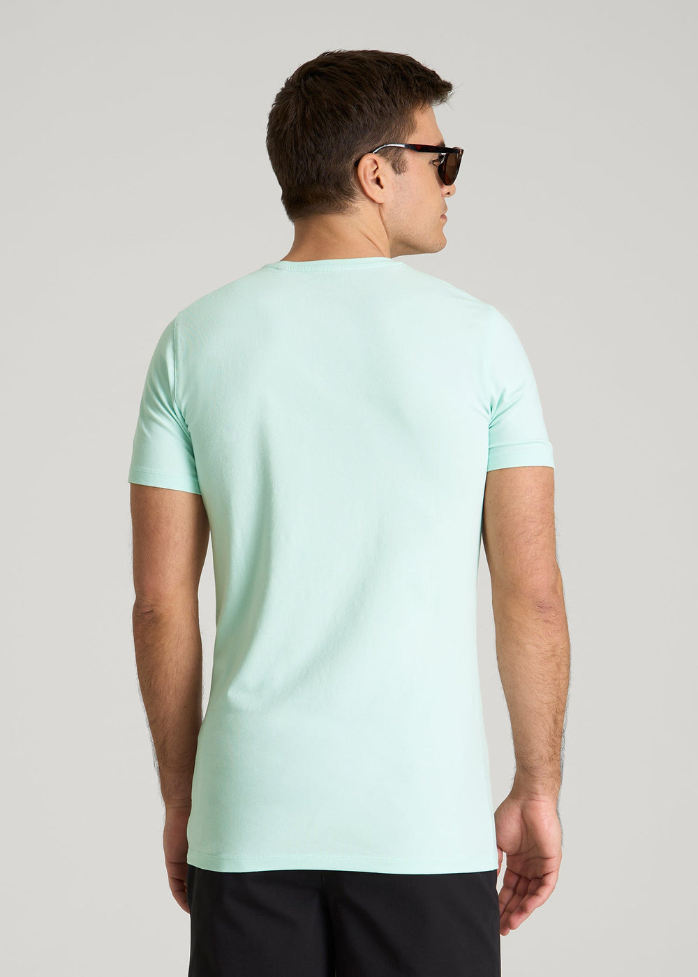 American Tall For Sale | The Essential Slim Fit Crewneck Tee for Tall Men in Opal Blue