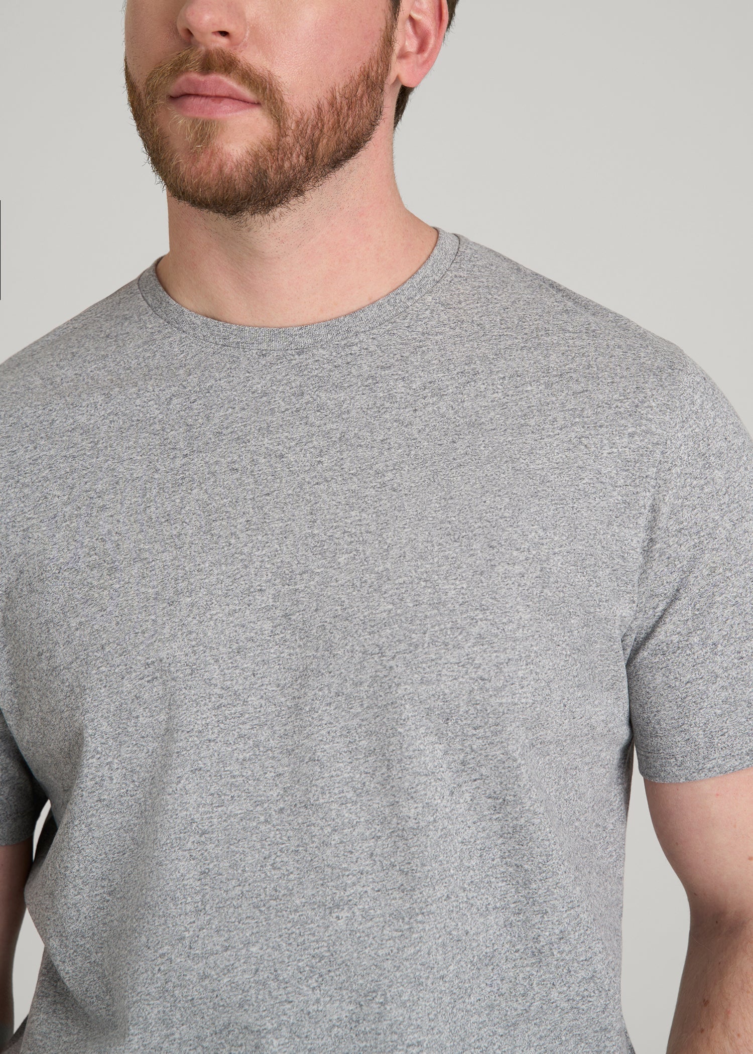 American Tall Online Shop | Core Cotton Crewneck Tee for Tall Men in Heathered Grey
