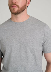 American Tall Online Shop | Core Cotton Crewneck Tee for Tall Men in Heathered Grey