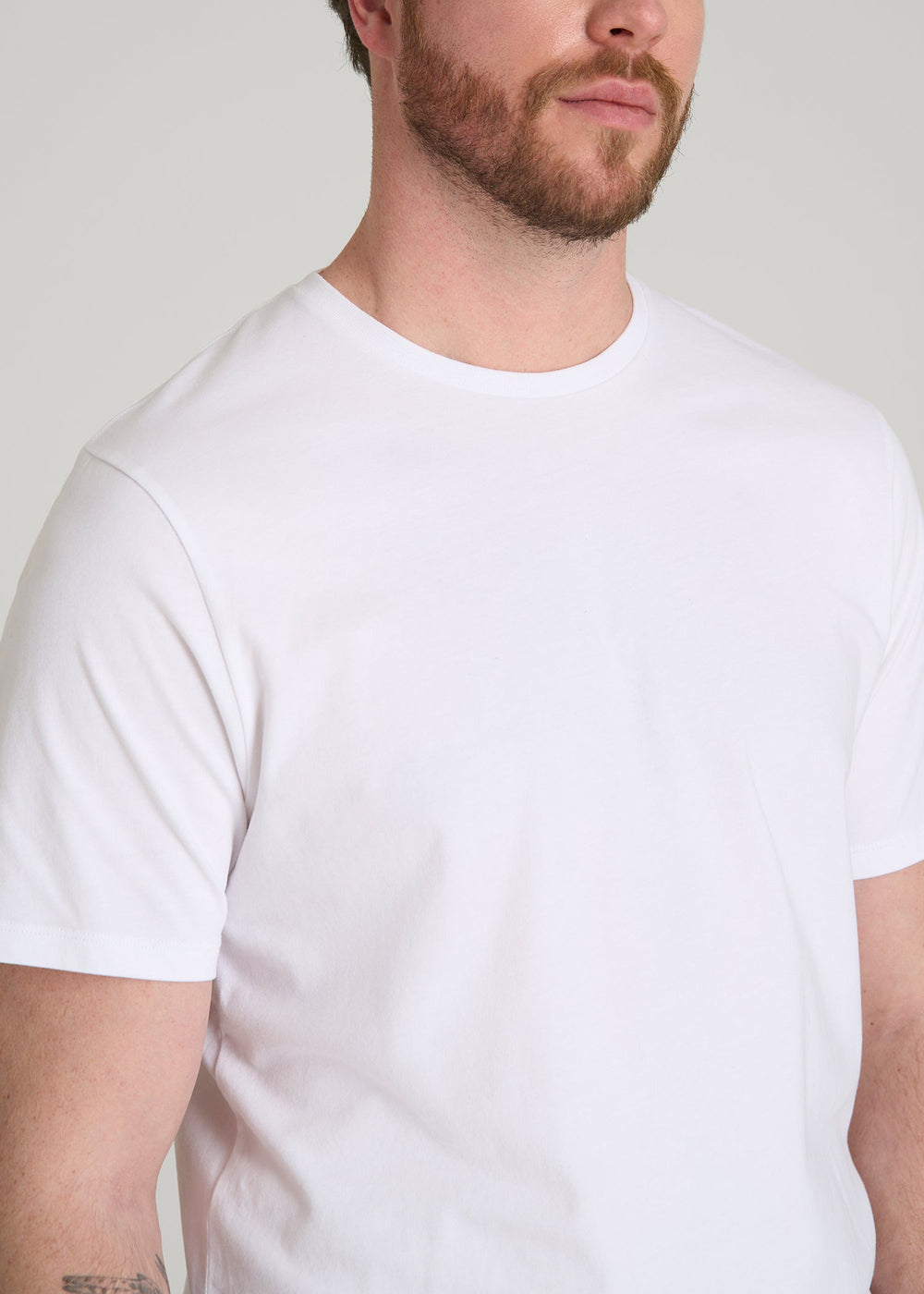 American Tall Sale | Core Cotton Crewneck Tee for Tall Men in White