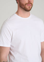 American Tall Sale | Core Cotton Crewneck Tee for Tall Men in White