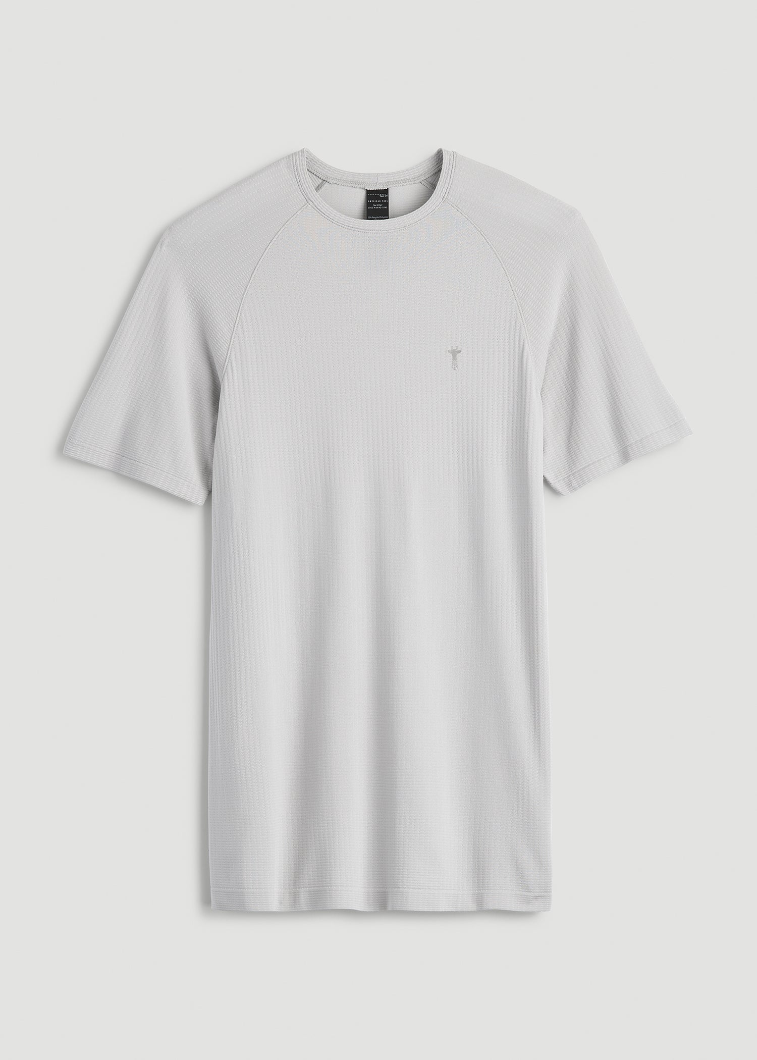 American Tall Outlet | Vented Training Top for Tall Men in Silver Drop