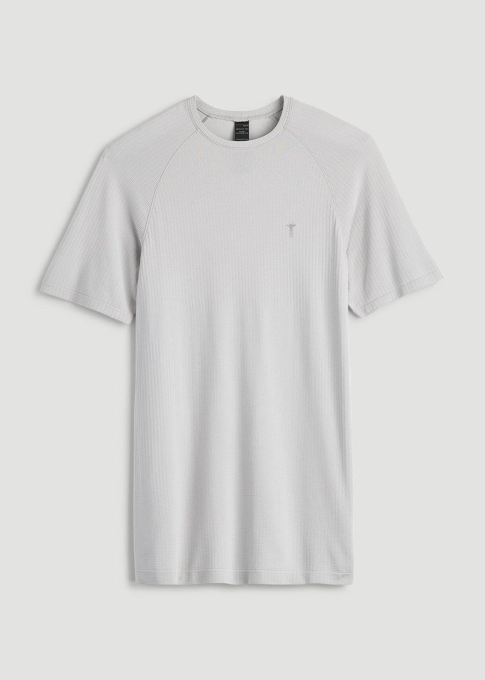 American Tall Outlet | Vented Training Top for Tall Men in Silver Drop