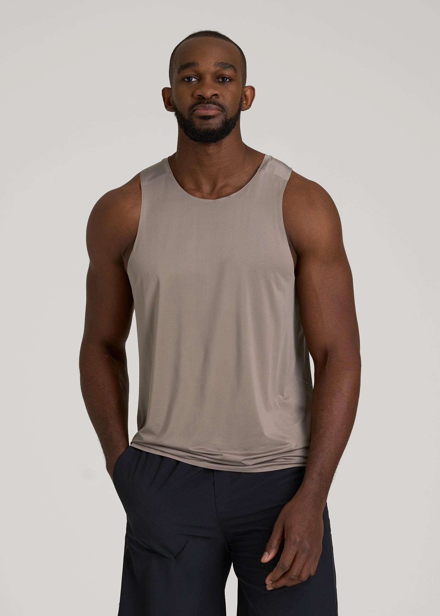 American Tall For Sale | Perforated Training Singlet for Tall Men in Portobello