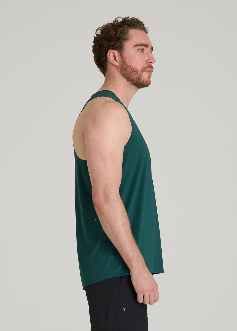 American Tall Online Shop | Perforated Training Singlet for Tall Men in Deep Teal