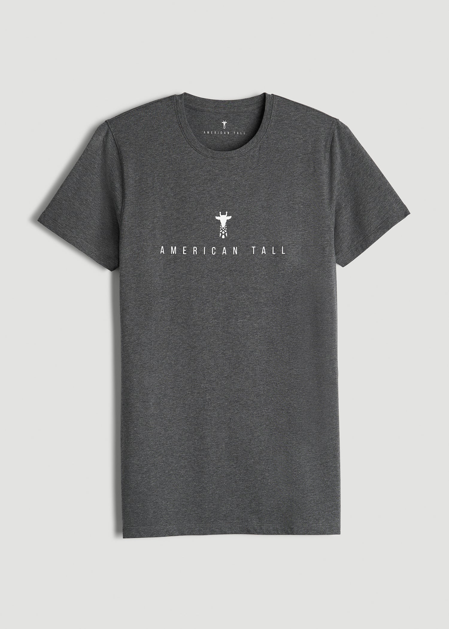 American Tall Discount | Logo Tee for Tall Men in Charcoal Mix