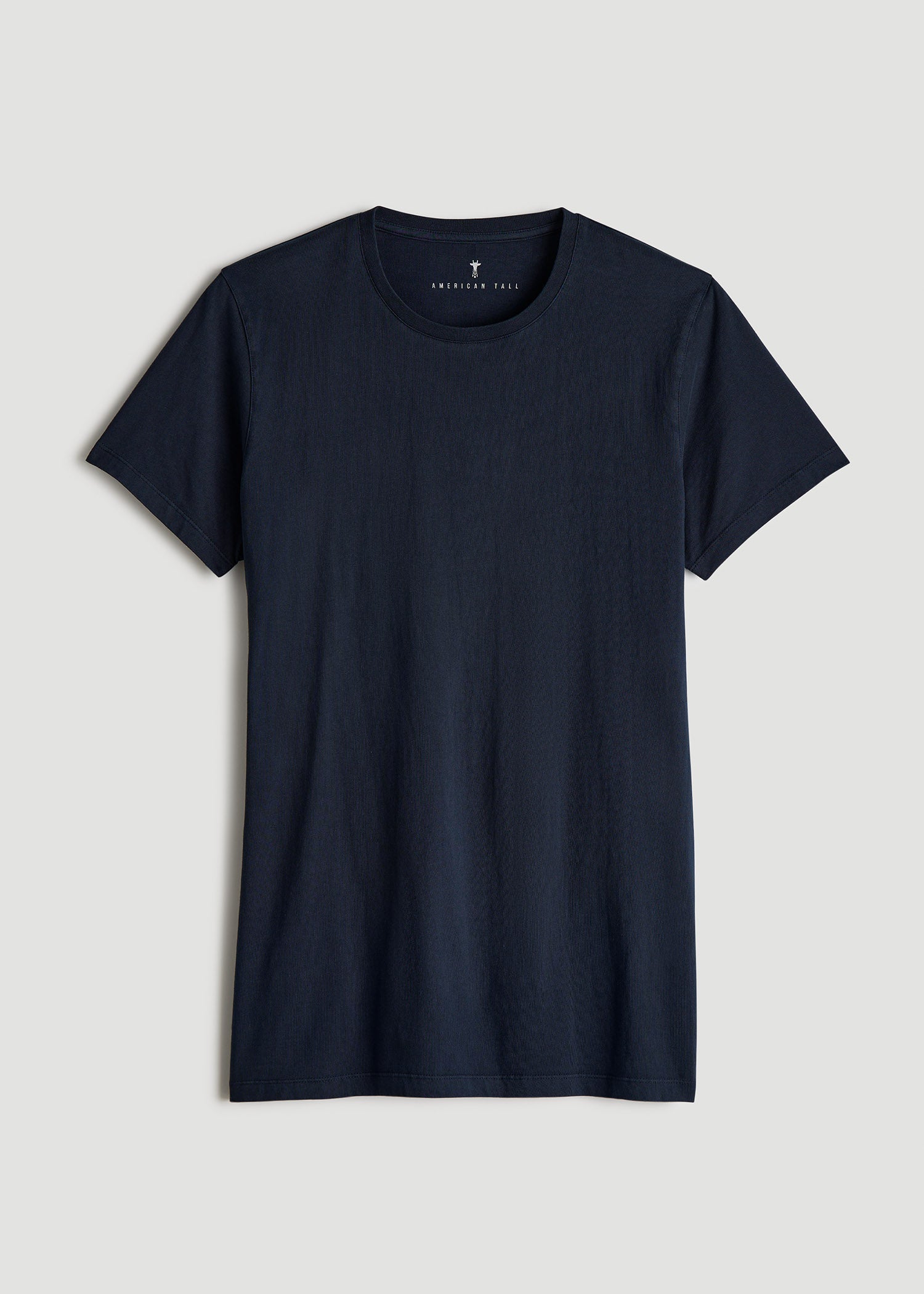 American Tall Sale | Modern Fit Garment Dyed Cotton T-Shirt for Tall Men in Evening Blue