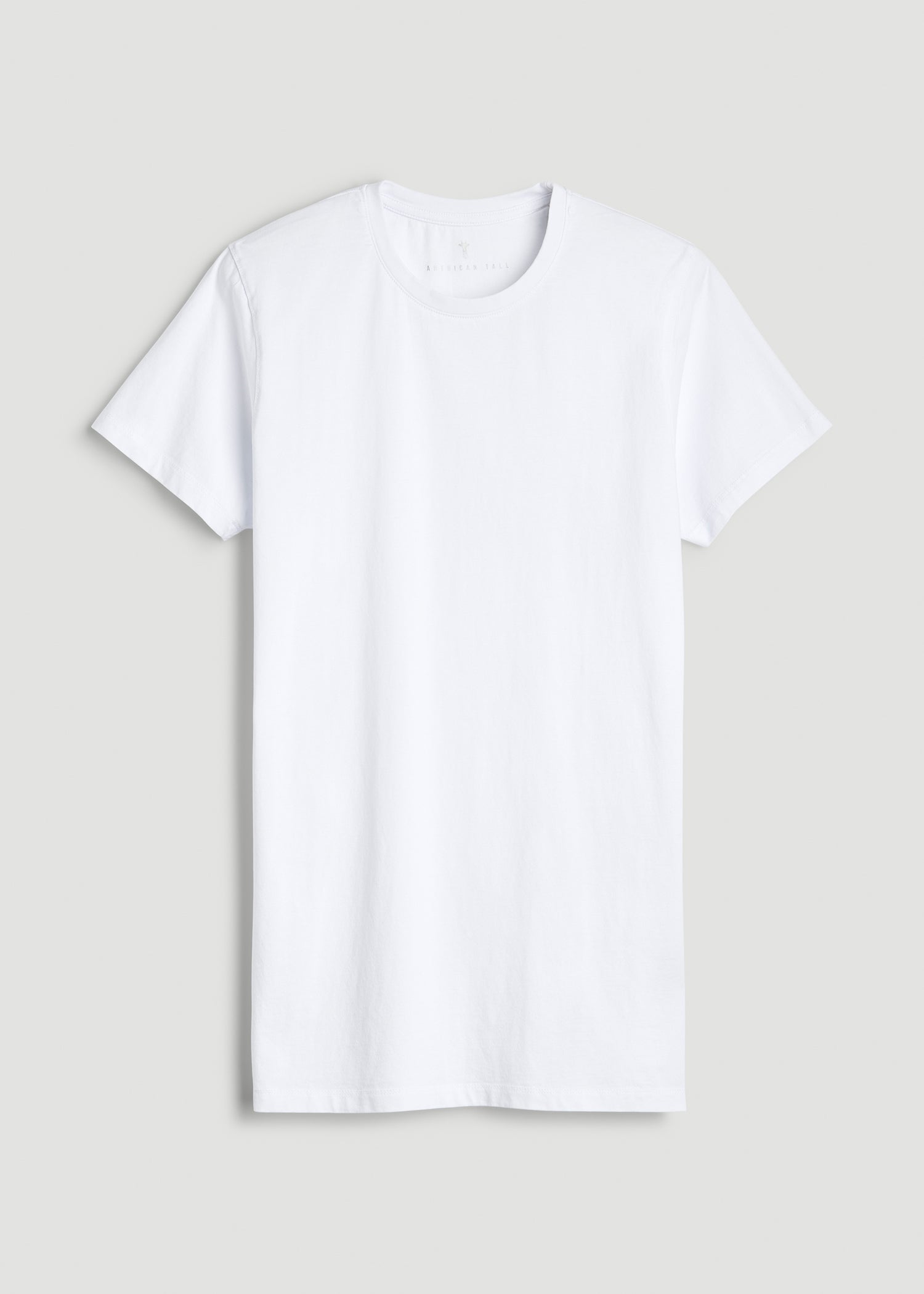 American Tall Outlet | Modern Fit Garment Dyed Cotton T-Shirt for Tall Men in White