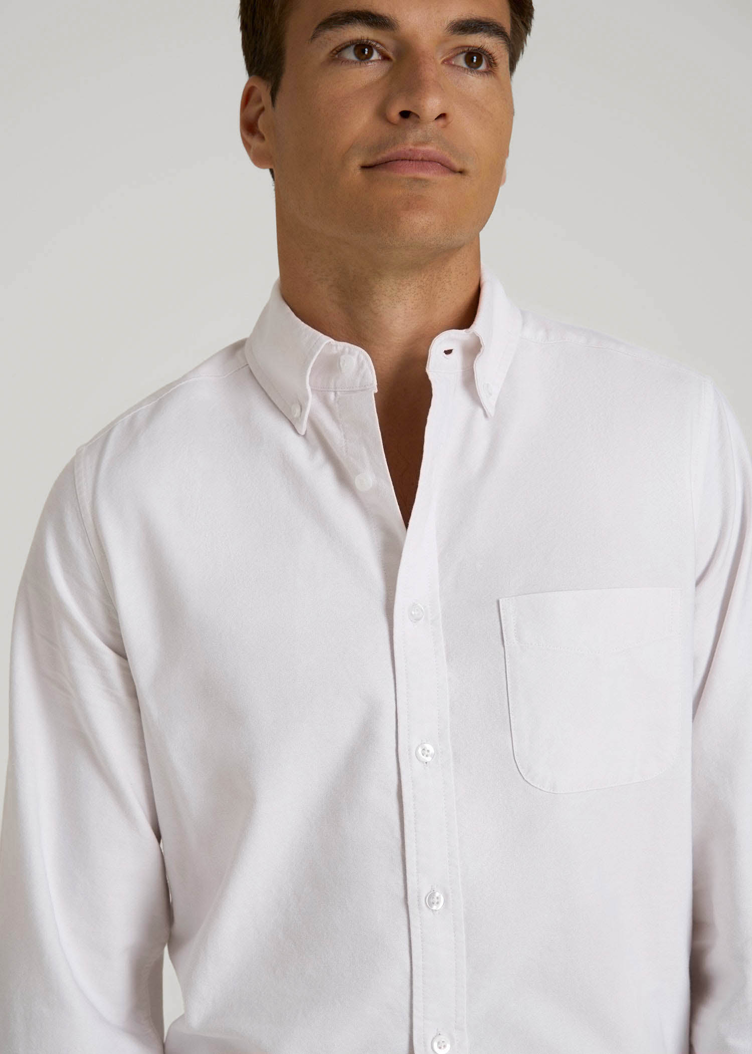 American Tall For Sale | Oxford Cloth Button Down Shirt for Tall Men in Optic White