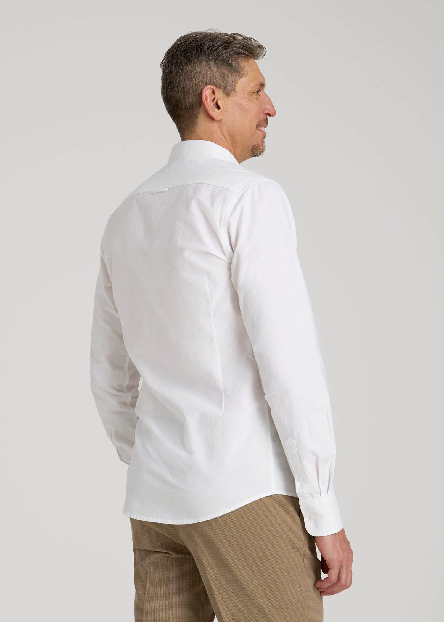 American Tall Online Shop | Washed Oxford Shirt for Tall Men in White