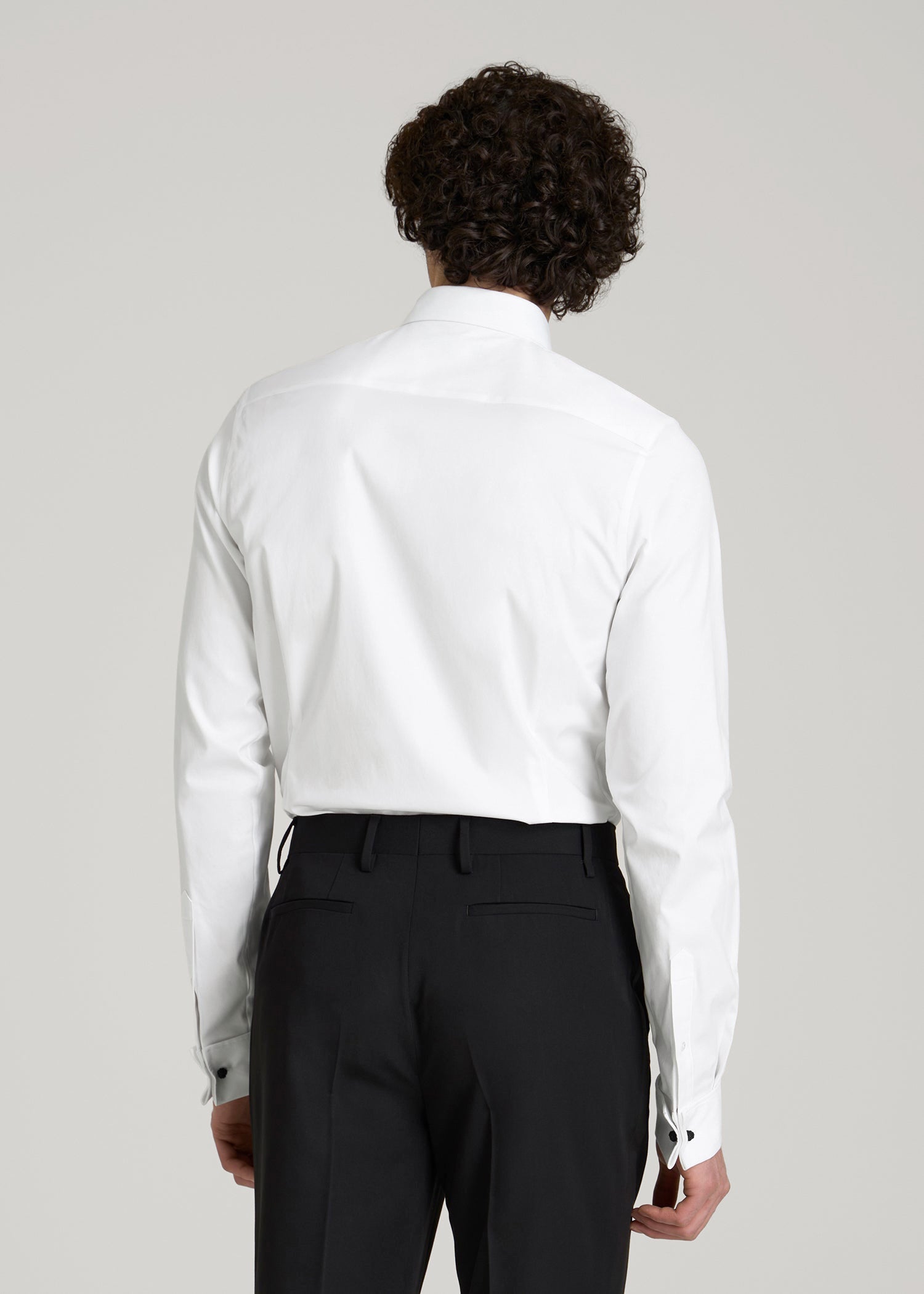 American Tall Discount | Tuxedo Shirt for Tall Men in White