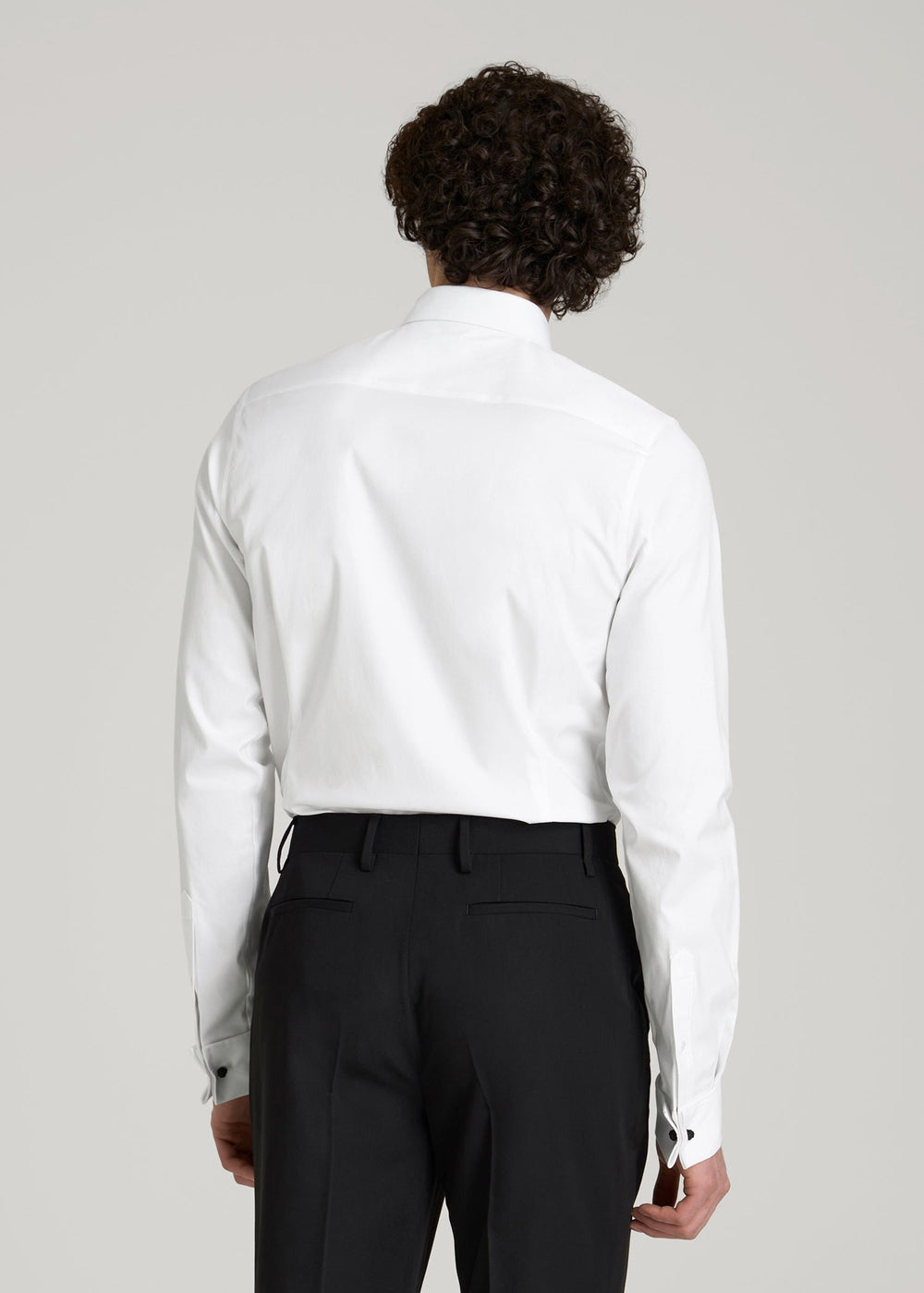 American Tall Discount | Tuxedo Shirt for Tall Men in White