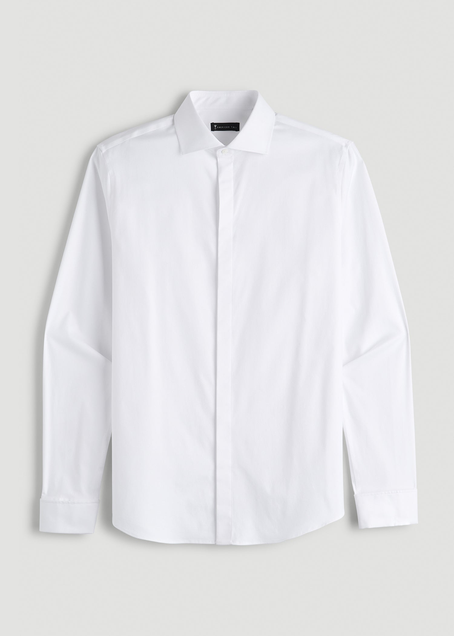 American Tall Discount | Tuxedo Shirt for Tall Men in White