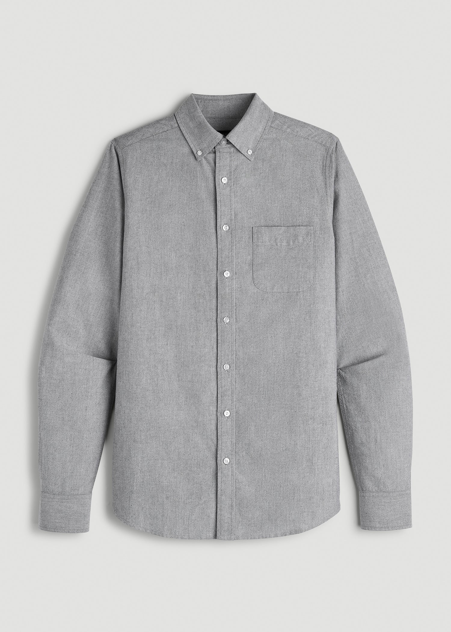 American Tall Sale | Oxford Cloth Button Down Shirt for Tall Men in Formal Grey
