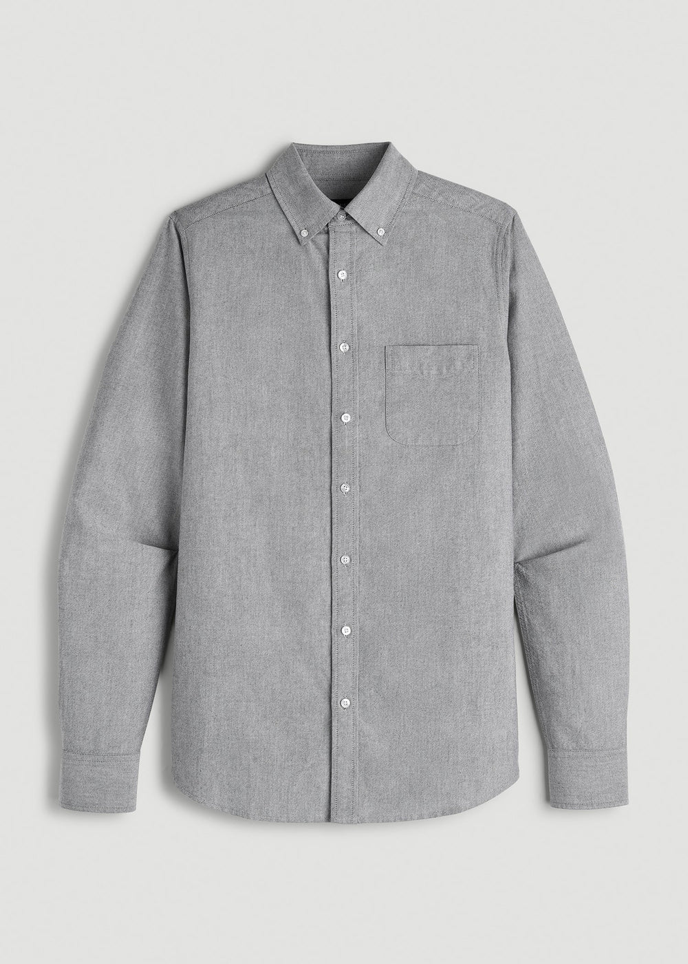 American Tall Sale | Oxford Cloth Button Down Shirt for Tall Men in Formal Grey
