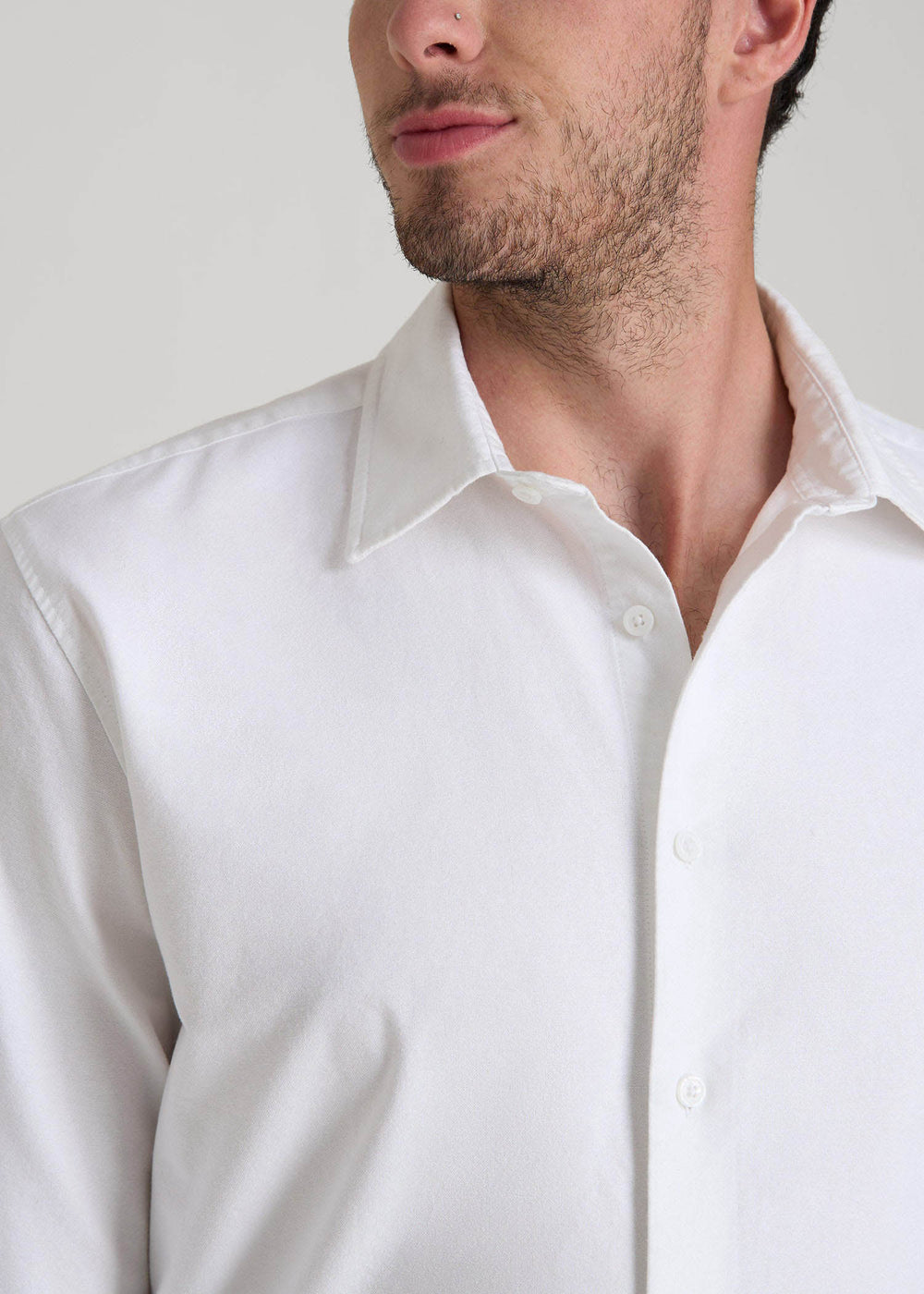 American Tall Outlet | Pinpoint Oxford Shirt for Tall Men in White