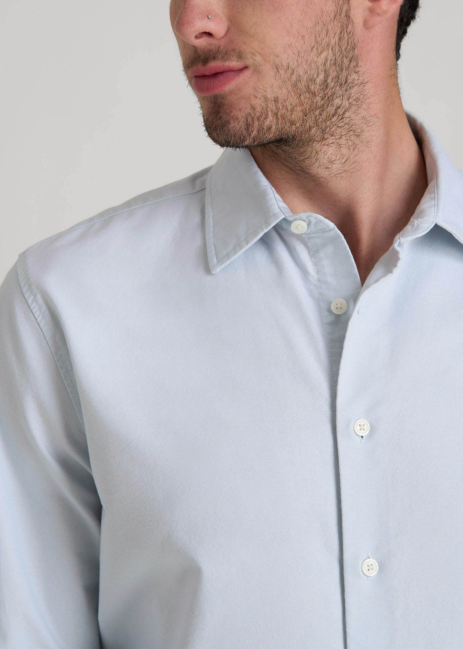 American Tall For Sale | Pinpoint Oxford Shirt for Tall Men in Light Blue