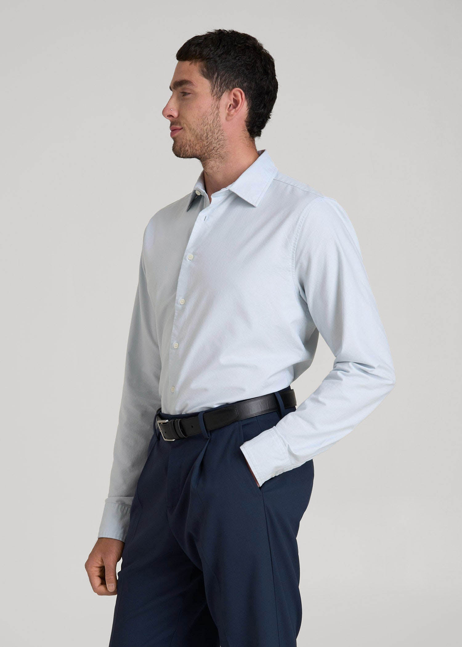 American Tall For Sale | Pinpoint Oxford Shirt for Tall Men in Light Blue