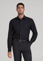American Tall Discount | Pinpoint Oxford Shirt for Tall Men in Black