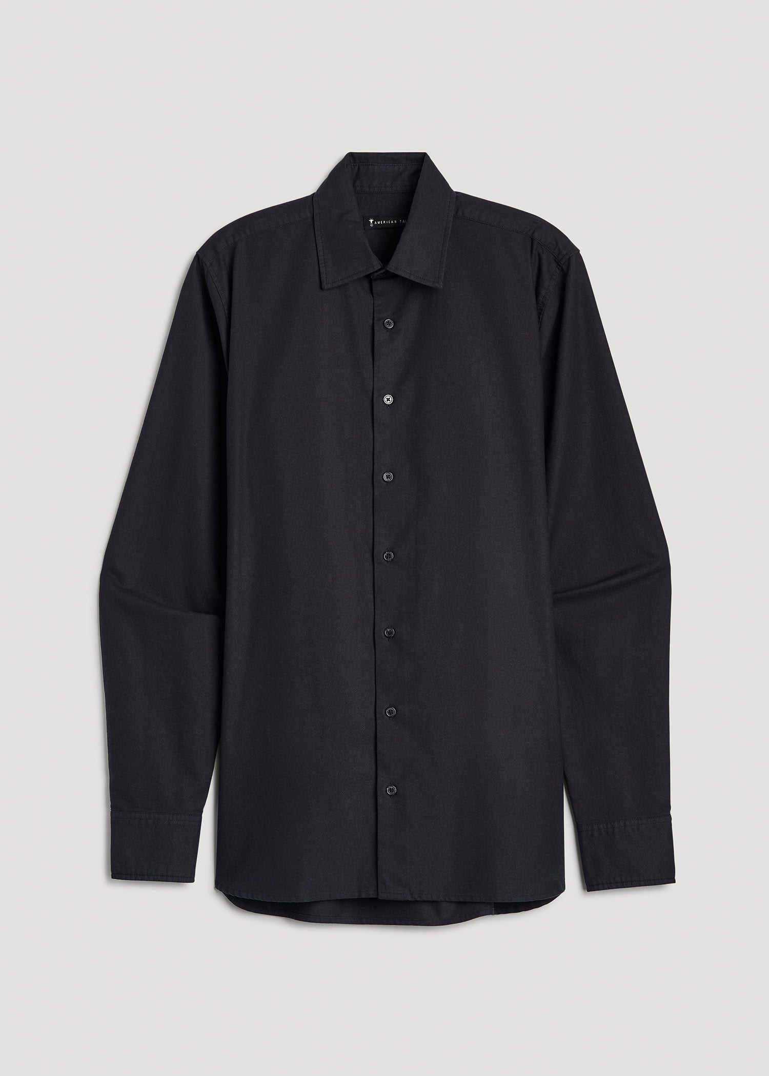 American Tall Discount | Pinpoint Oxford Shirt for Tall Men in Black