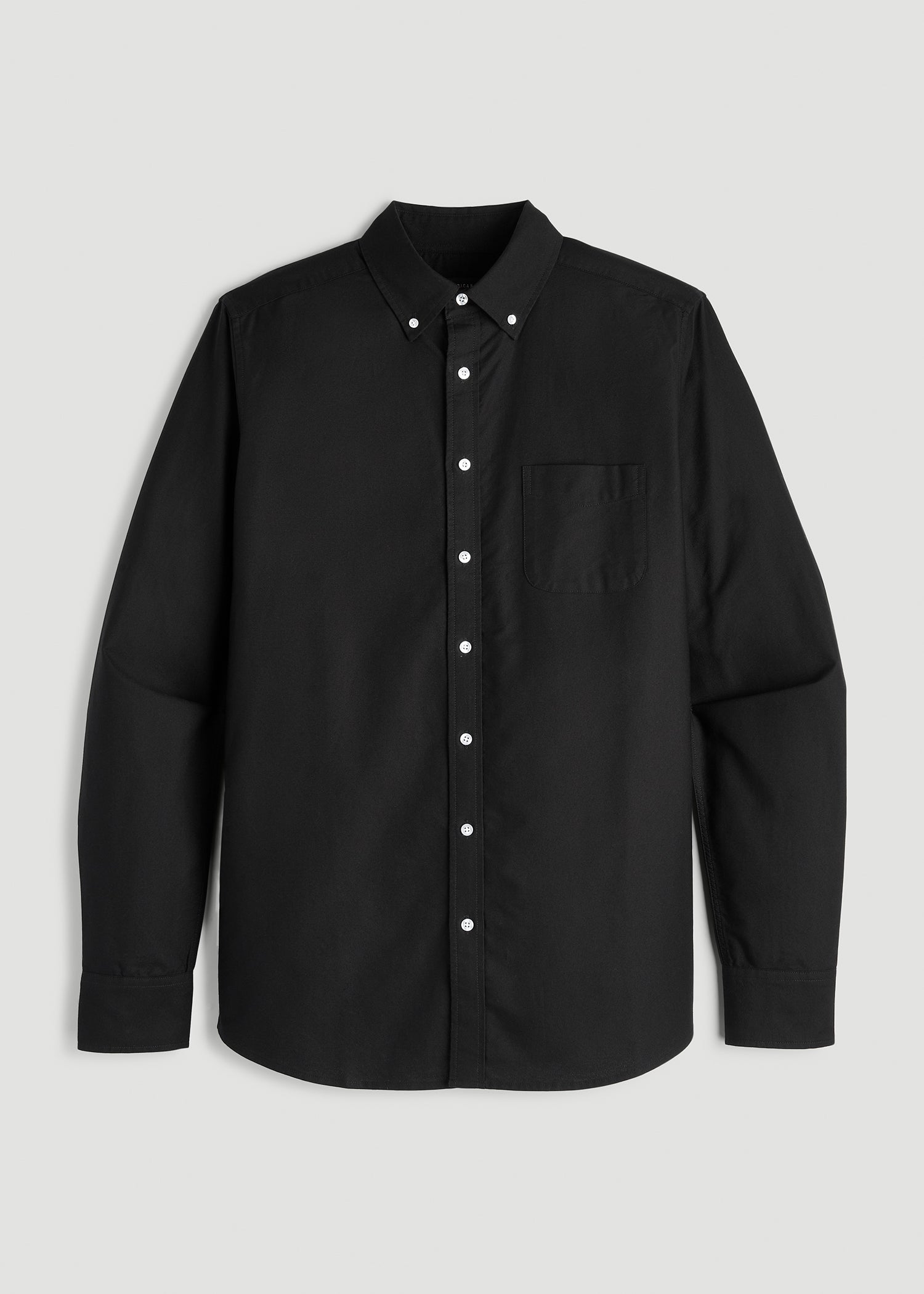 American Tall Sale | Oxford Cloth Button Down Shirt for Tall Men in Deep Black