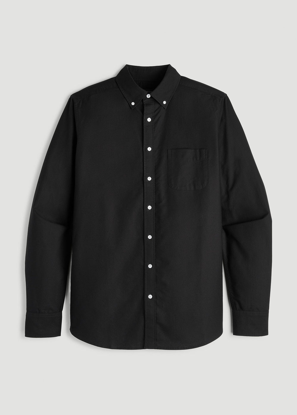American Tall Sale | Oxford Cloth Button Down Shirt for Tall Men in Deep Black