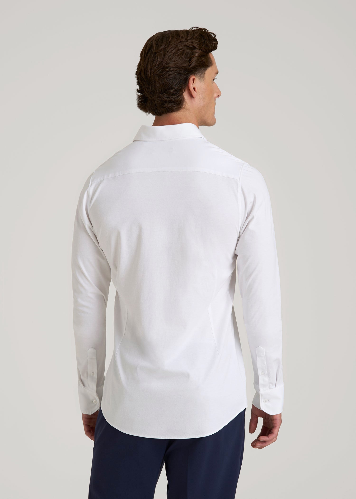 American Tall For Sale | Stretch Jersey Dress Shirt for Tall Men in Optic White