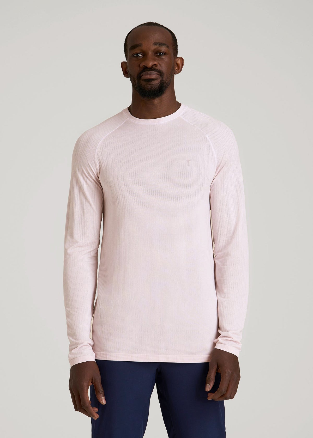 American Tall Online Shop | Long Sleeve Vented Performance Top for Tall Men in Grey Lilac