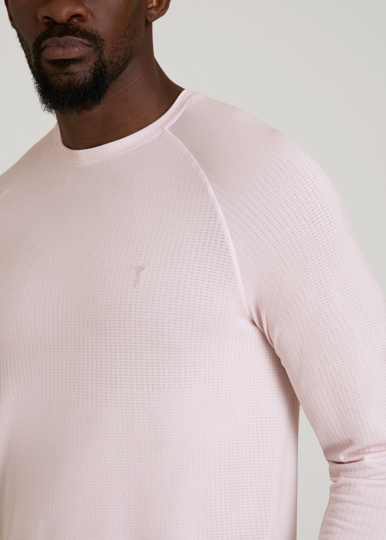 American Tall Online Shop | Long Sleeve Vented Performance Top for Tall Men in Grey Lilac